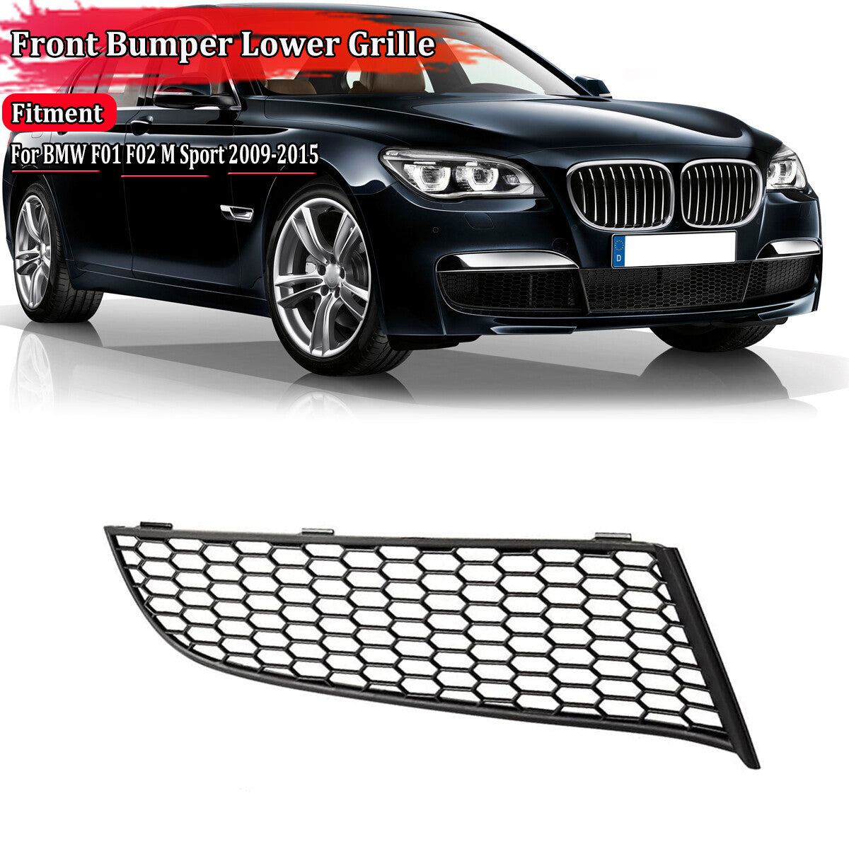 Front Right Bumper Lower Open M Grille 51117903674 for BMW F01 F02 M Sport 09-15