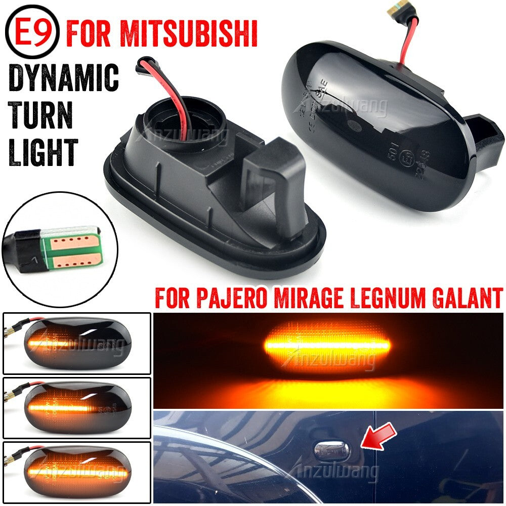 Dynamic Side Marker Turn Light for Mitsubishi Pajero Sport Mirage Legnum Galant