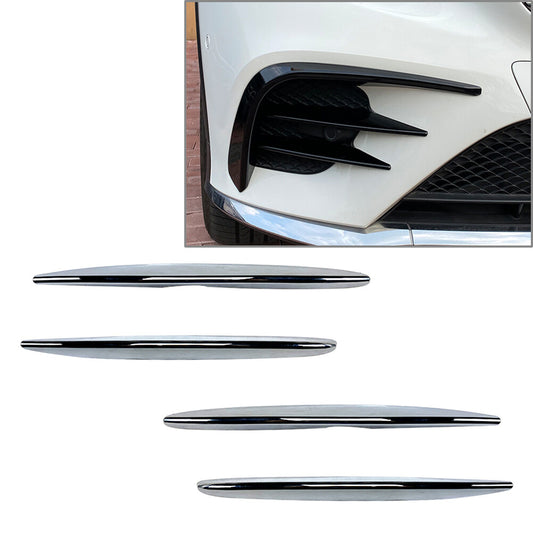 Front Fog Light Strip Trim Silver for Mercedes-Benz GLC Class X253 C253 2016-19