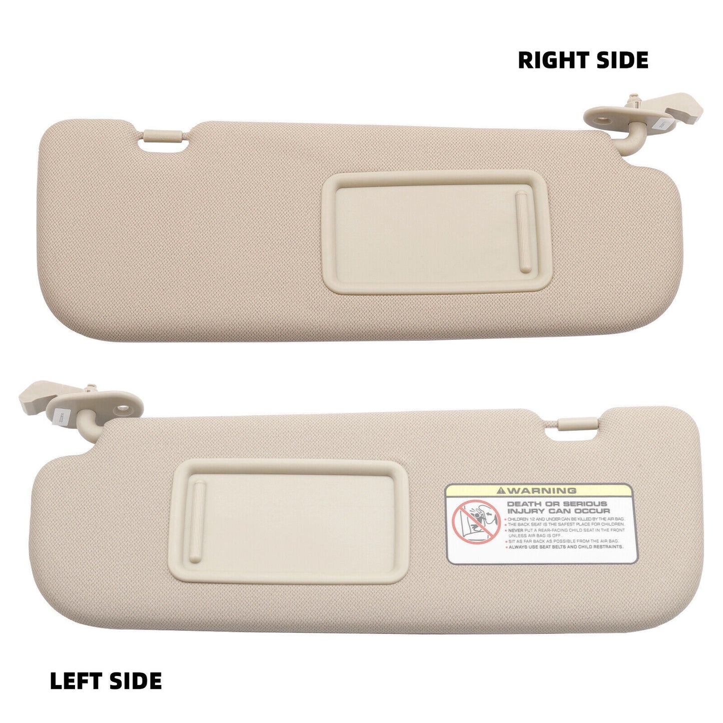 2PCS Beige LEFT RIGHT Sun Visor for Hyundai for Elantra 2012 GL 2.0L 852203X000TX