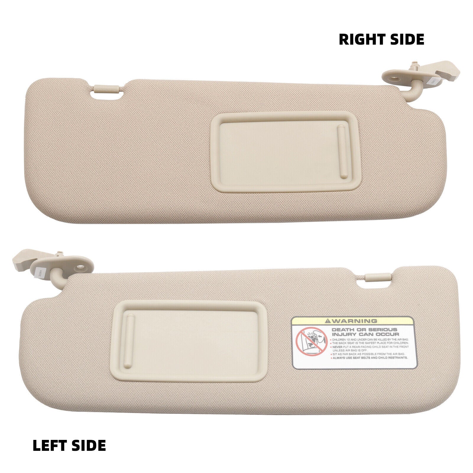 2PCS Beige LEFT RIGHT Sun Visor for Hyundai for Elantra 2012 GL 2.0L 852203X000TX