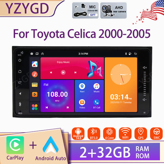 for Toyota Celica 2000-2005 Android 14 Carplay Car Radio Stereo Head Unit BT GPS