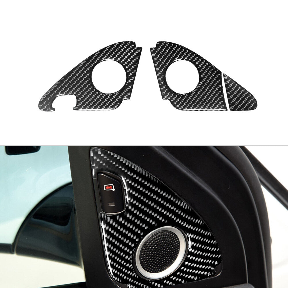 3X Carbon Fiber Door Speaker Trim for Audi Q5 2009-2017