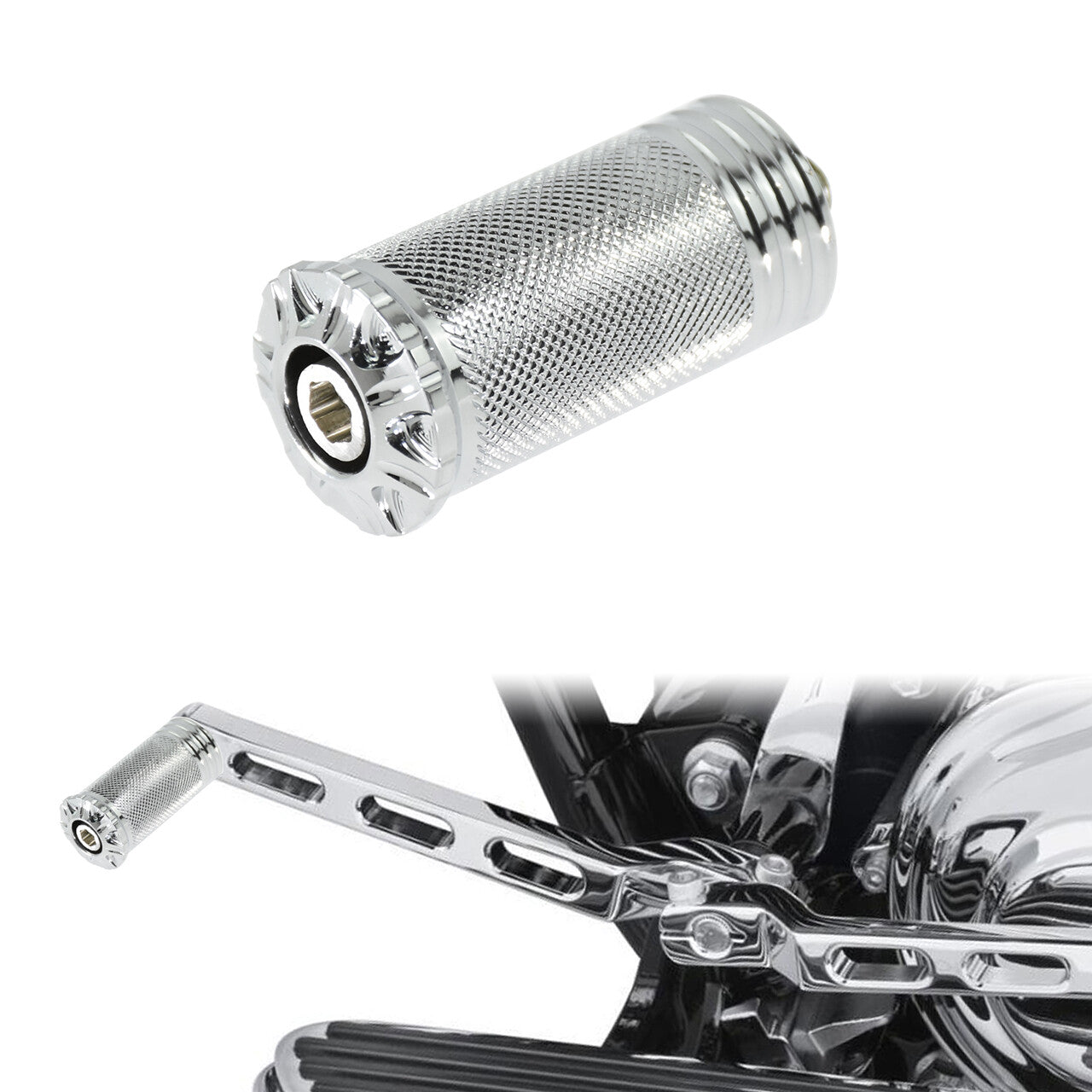 Chrome CNC Shifter Shift Peg for Harley Touring Road King Street Electra Glide