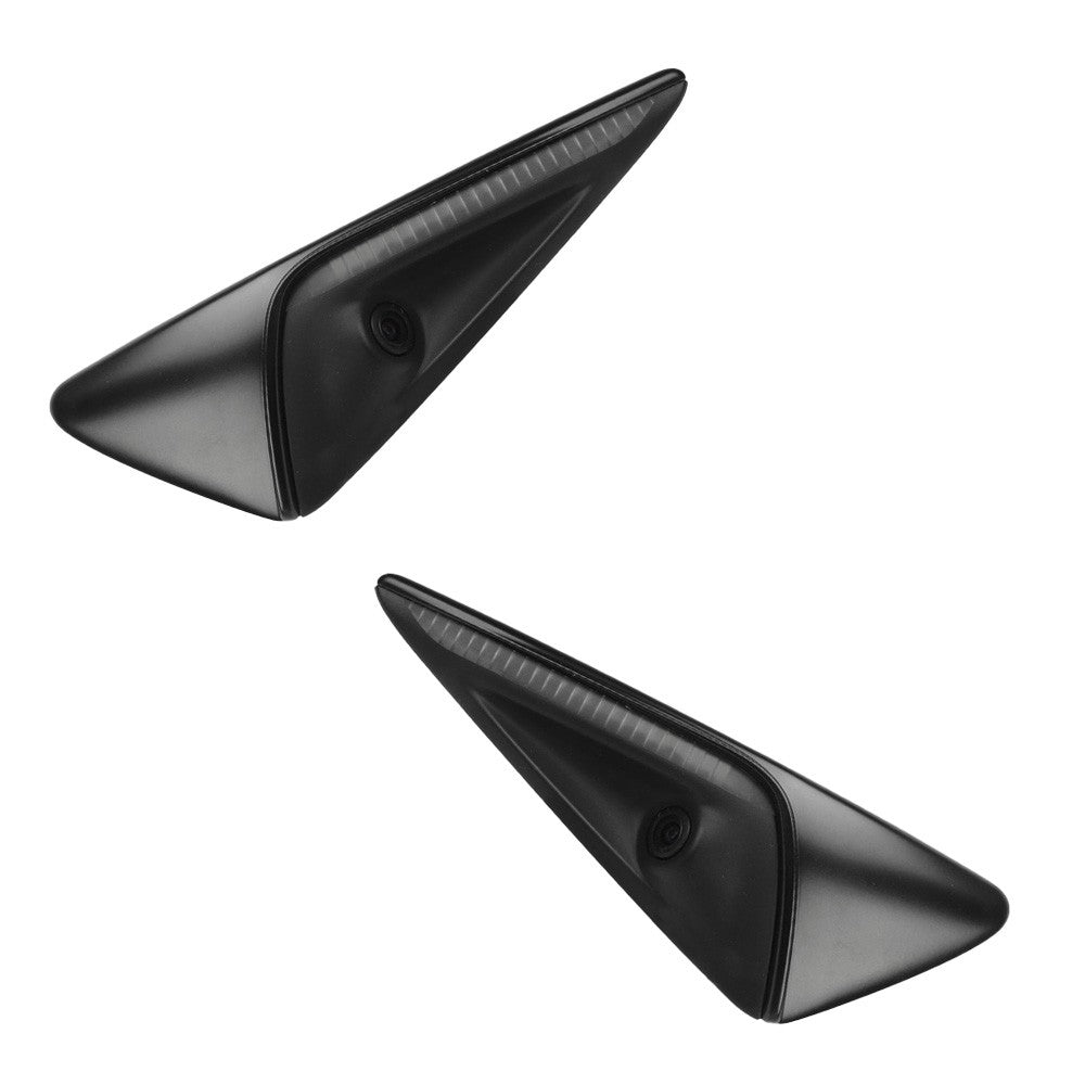 Pair Front Fender Camera Signal Lamp for Tesla for Model 3 /Y 2017-2023 Black