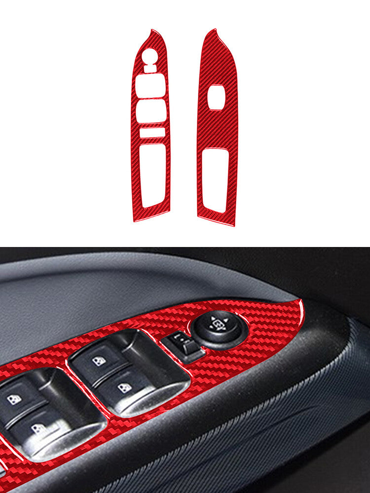 Front Window Button Trim Cover for Chevrolet Colorado / for GMC for Canyon 2015-2022 Red
