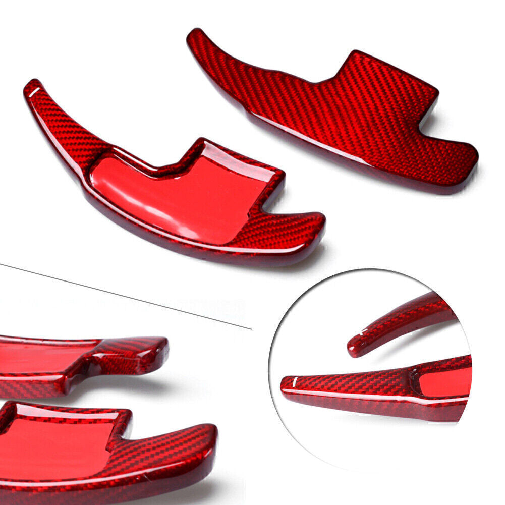 Real Carbon Fiber Steering Wheel Paddle Extension Shifter Fit for Ford for Mustang 15-17