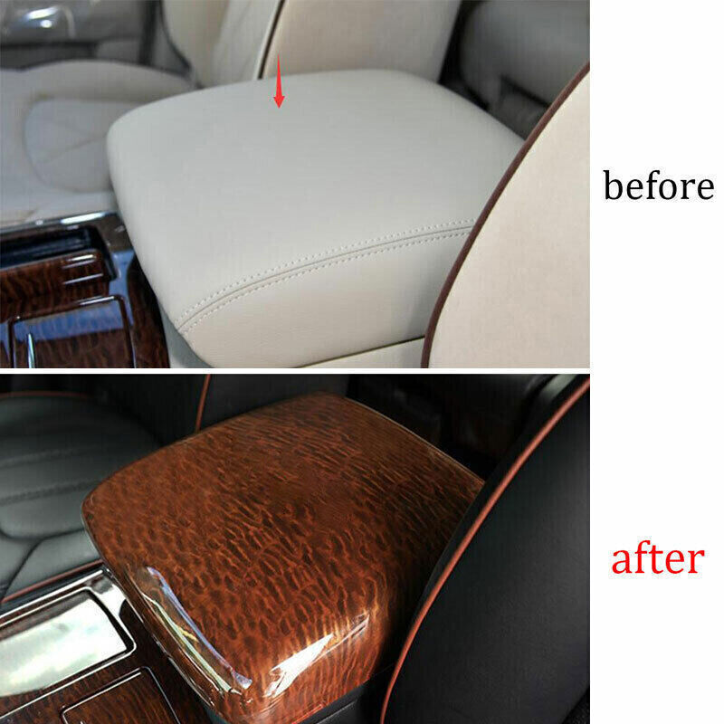 Inner Console Storage Box Cover Trim Fit for Nissan Armada Y62 17-20 Brown Wood