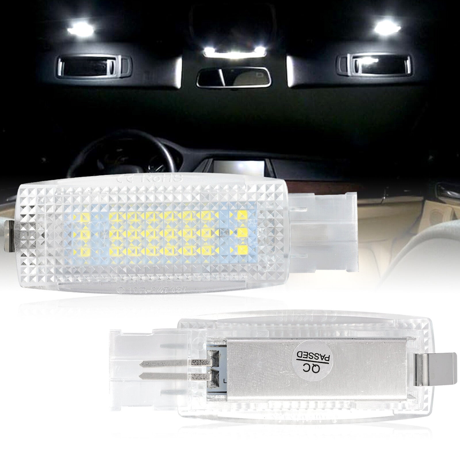 2x LED sun visor cosmetic mirror interior lighting for VW for Golf for Skoda / for seat