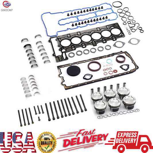Engine Overhaul Rebuild Kit Bearings Pistons Gasket Fits for BMW E82 E90 E91 E92