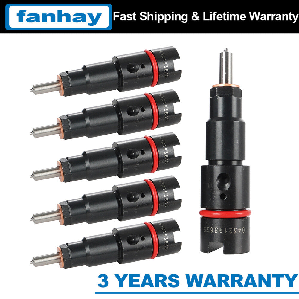 6x For 98.5-02 for Dodge 5.9L(1003) 40-50HP Fuel Injectors 0432193635 RV275