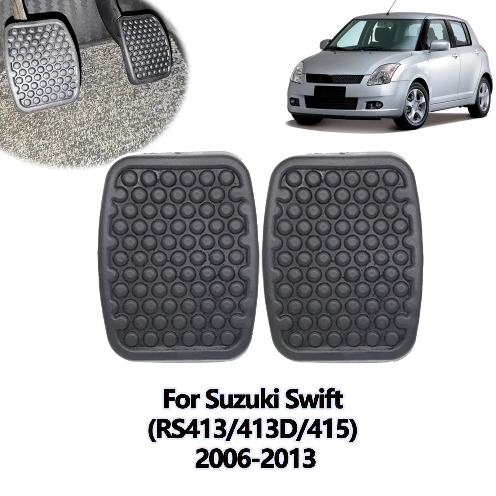 2PC for Suzuki for Swift 2006 - 2013 RS413 413D Brake Clutch Pedal Rubber Pad Cover