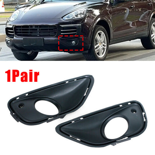 A pair of front fog light bezel trim covers for Porsche for Cayenne 2015 2016 2017 2018