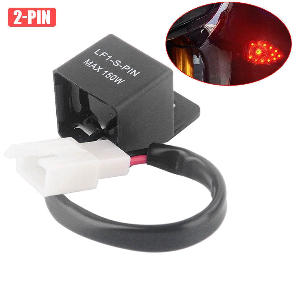 2 Pin Motorcycle LED Wired Turn Signal Blinker Light Flasher Relay Motorbike