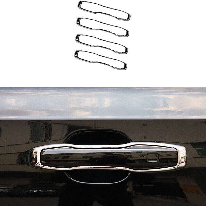 Chrome ABS Exterior Side Door Handle Cover Trim 4pcs for Volvo XC90 2016-2021