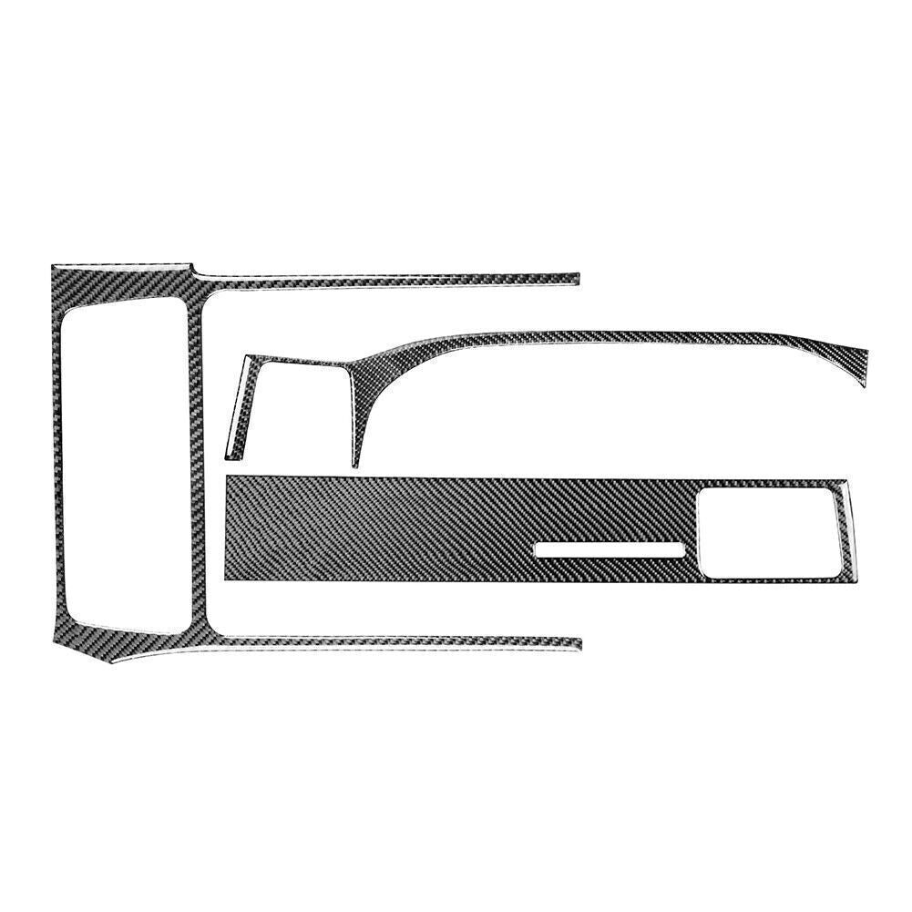 3x Carbon Fiber Center Dashboard Panel Cover Trim for Dodge for Challenger 2008-2014