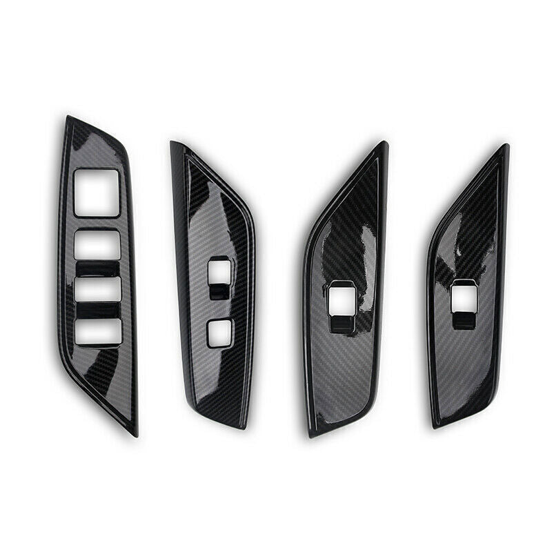 for Lexus ES250 300h 350 2019-2022 Carbon Fiber 4X Window Lift Panel Switch Trim
