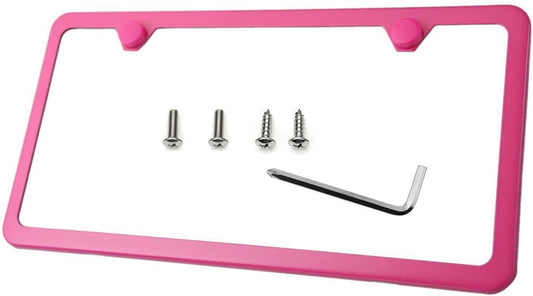 Car license plate frame cover cap trunk hot pink for Cadillac