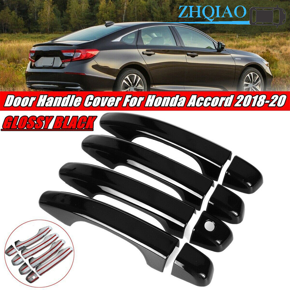 For 2018 2019 2020 2021 for Honda Accord Glossy Black Side Door Handle Covers Trims