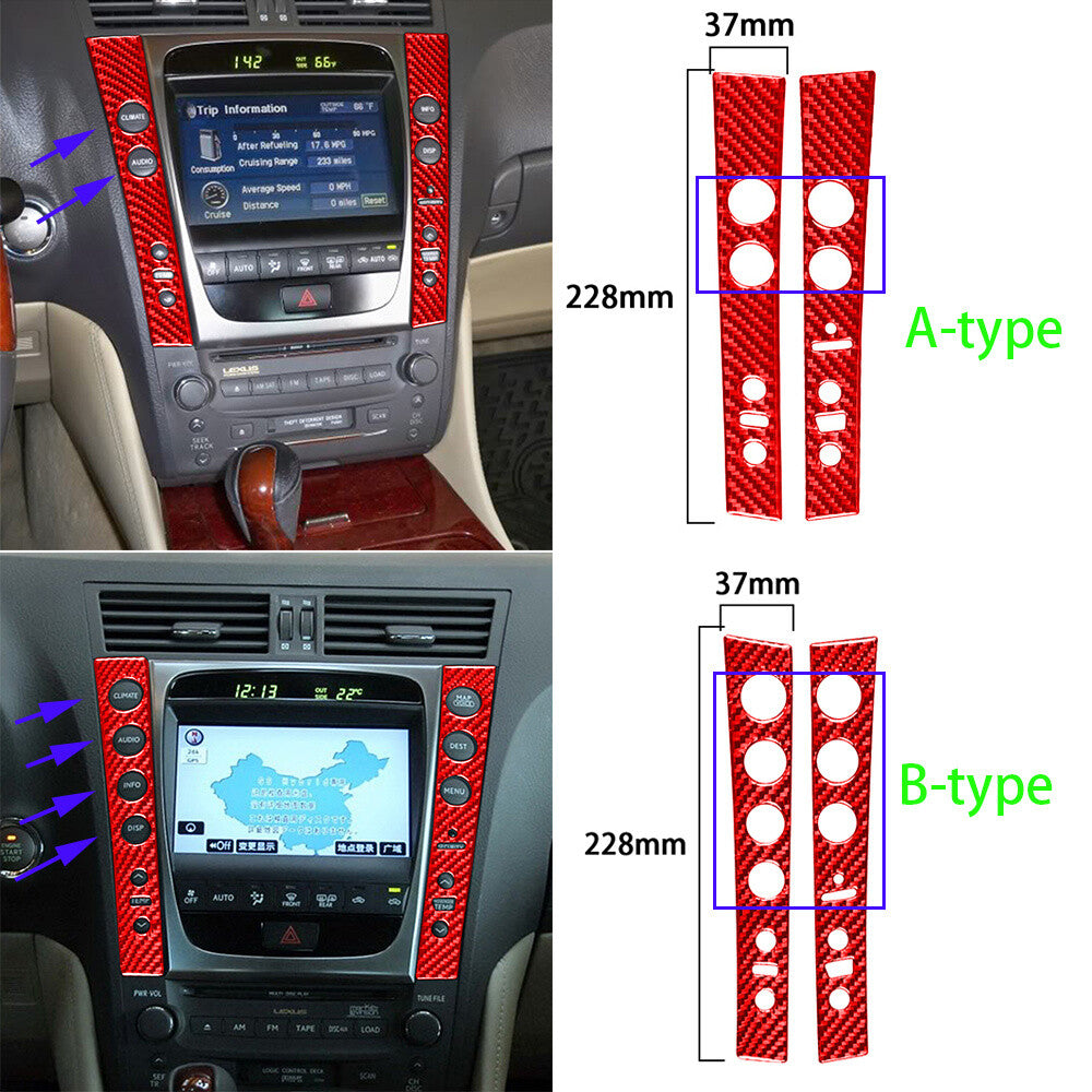 Kit For Luxus GS 2006-2011 Carbon Fiber Center Control Switch Button Panel Cover