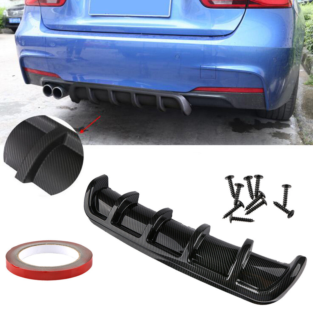 Universal rear bumper body kit, shark chin, spoiler lip, diffuser trim cover