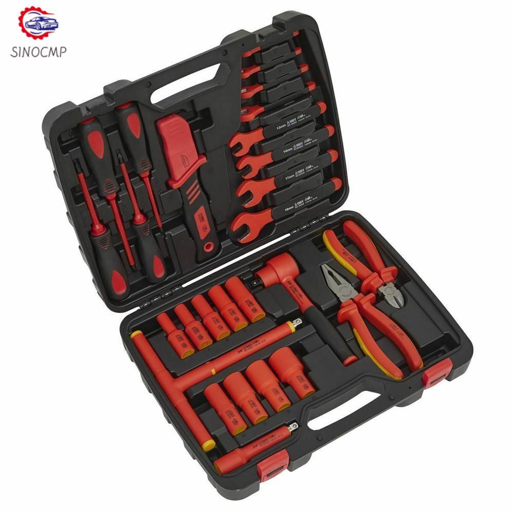 27pcs 1000V Insulated Tool Drive Vehicle Maintenance Tool for Engine Electrical
