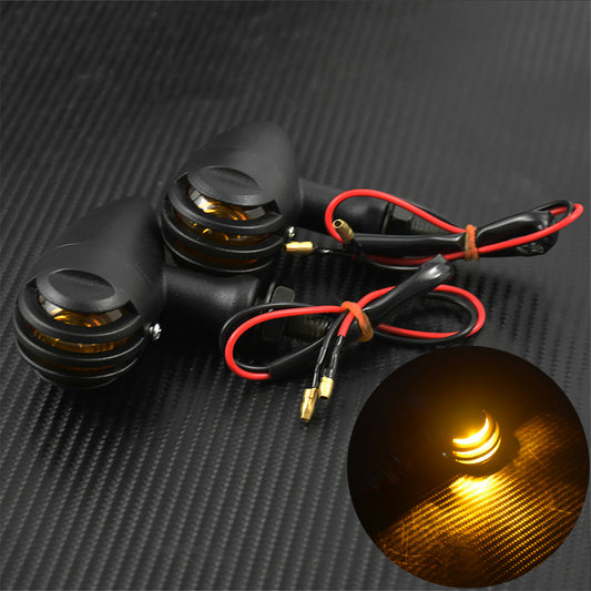 2X 10mm Motorcycle Turn Signal Blinker Indicator Light Amber Fit for Harley Dyna