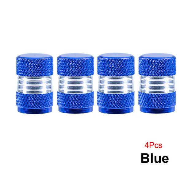 4-piece car tire valve cover rod air dust cover, dustproof and rustproof, light blue, suitable for VW .