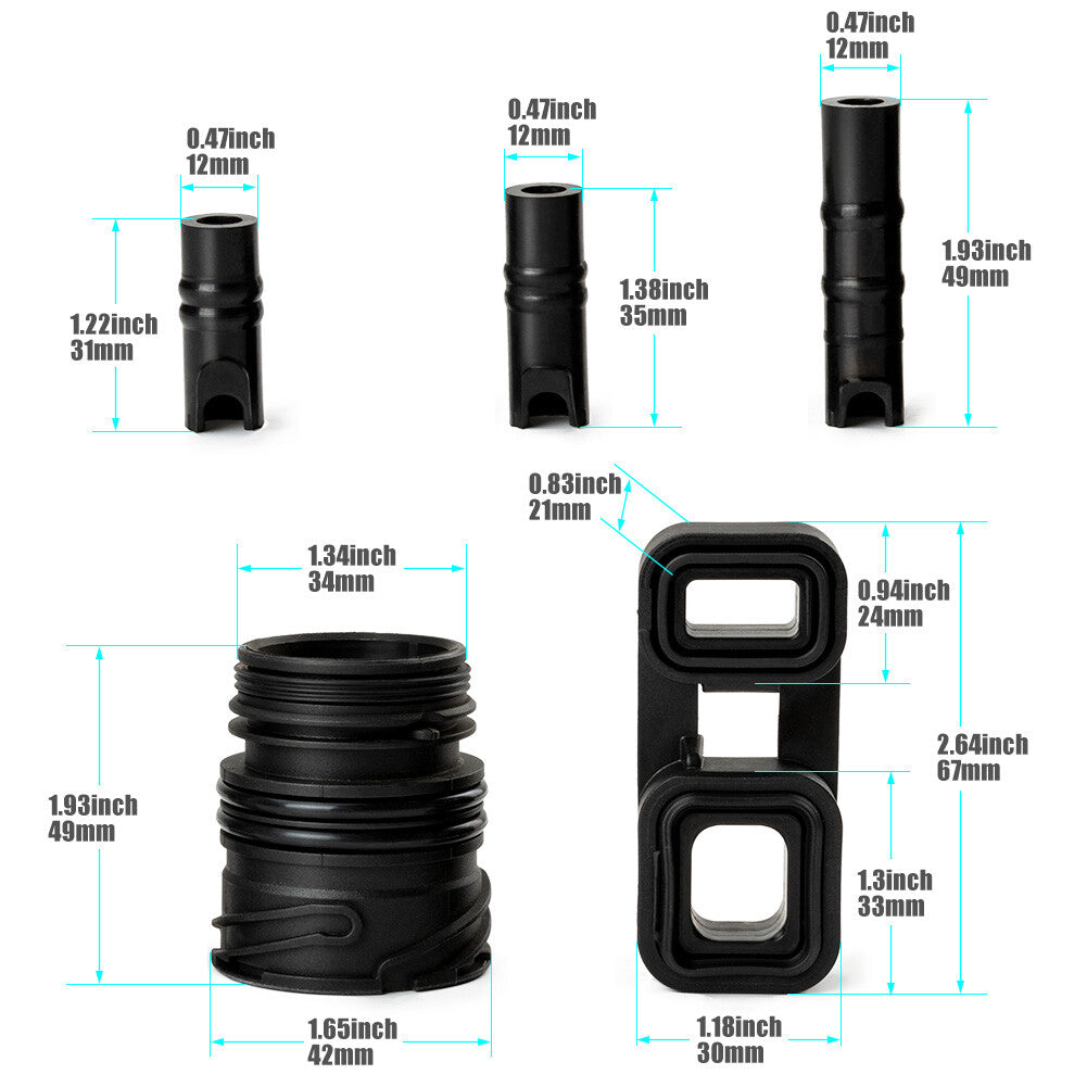 6X New Valve Body to case Sleeve Seal kit Mechatronic Set for BMW 6HP19 6HP21