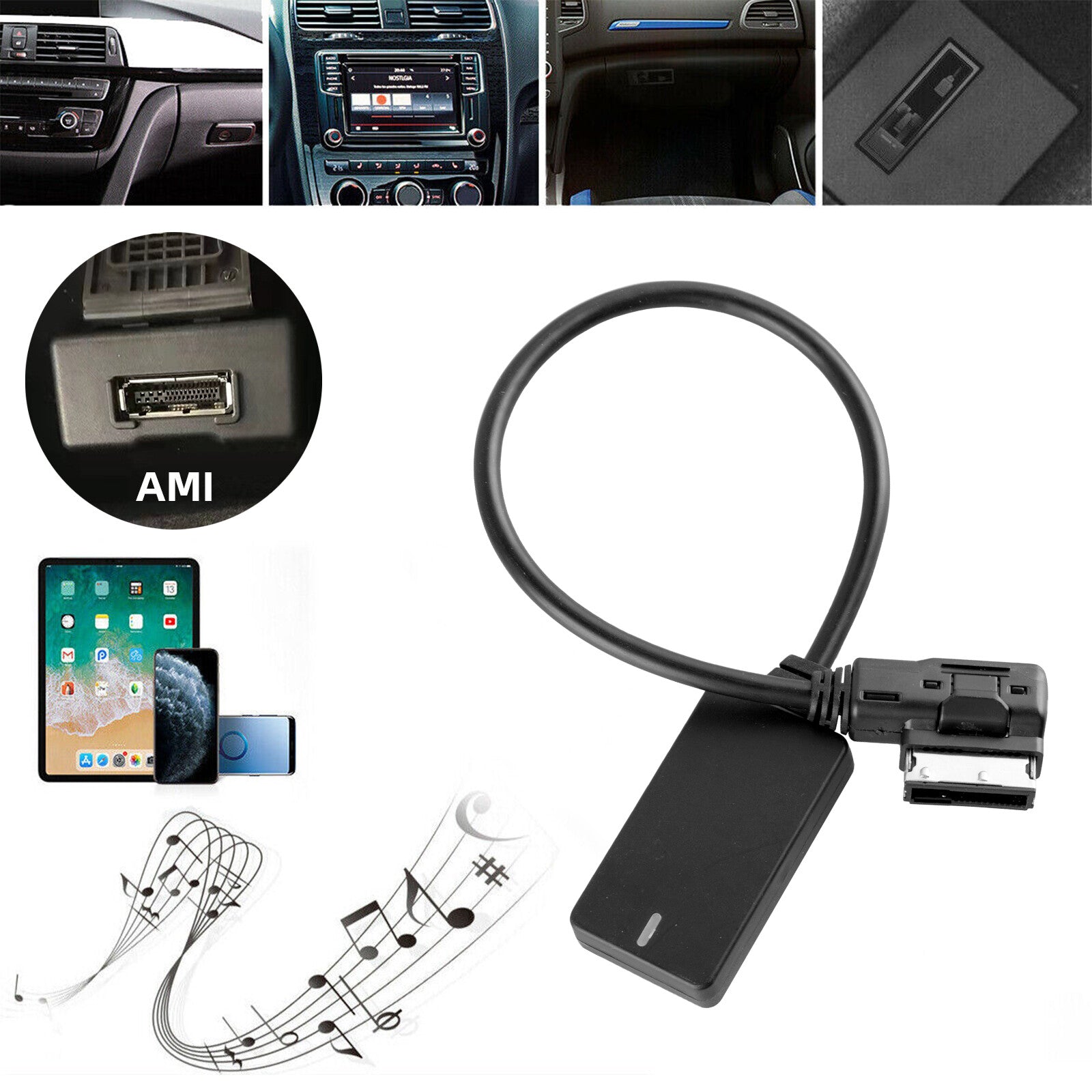 AMI MDI MMI Bluetooth Music Interface AUX Audio Cable Adapter for Audi A5 A4 A3