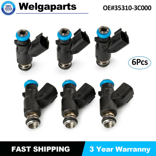 6Pcs 35310-3C000 Fuel Injector for Hyundai 2006-2010 for Kia 2007-09 3.8L 3.3L US