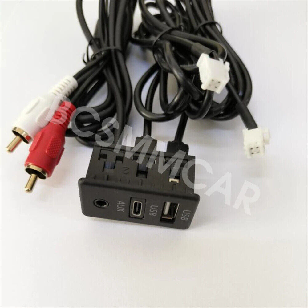 4 Pin 6 Pin to Type C Audio Cable USB Car Navigation AUX Adapter Panel Extension
