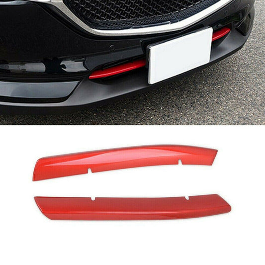 Red Front Bumper Lower Grill Cover Trim Decor Fit for Mazda CX-5 2017-2021