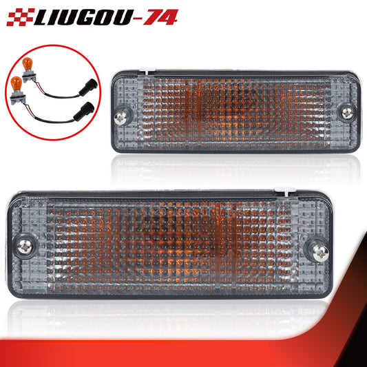Front parking turn signal corner light suitable for 1984-1989 for Toyota pickup trucks (smoked).