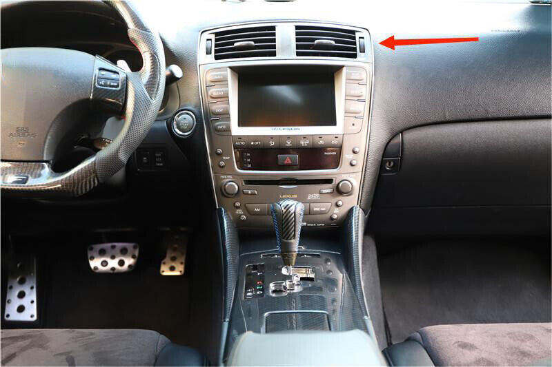 Middle Air Outlet Vent Cover Trim Fit for Lexus IS 2006-2011 Black Carbon Fiber