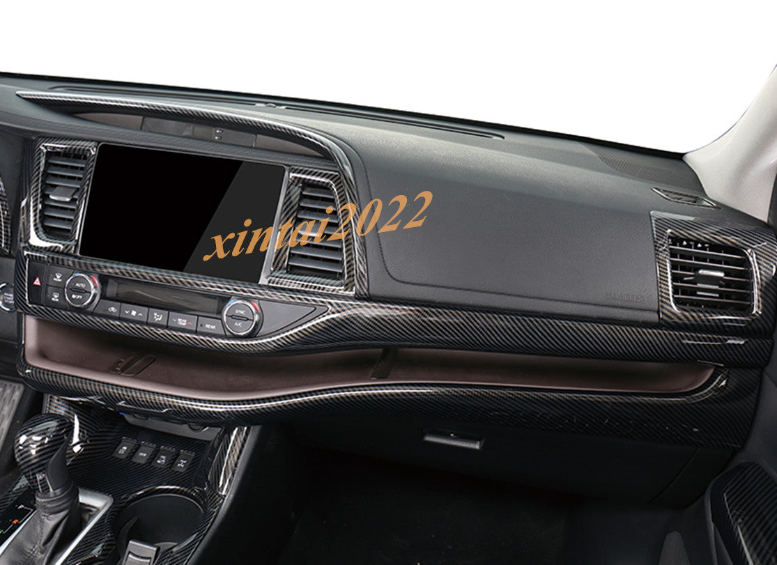 for Toyota Highlander 2014-19 Carbon Fiber Style Center Console Strip Panel Trim