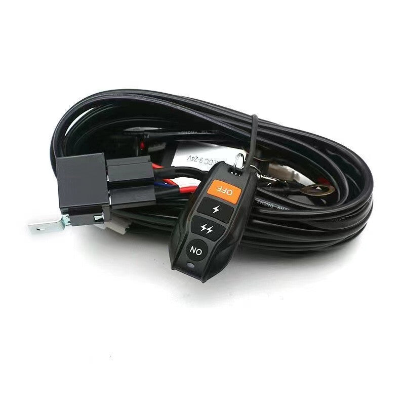 Car Universal 12V LED Work Light Bar Switch Wiring Harness 40A Relay Fuse Set