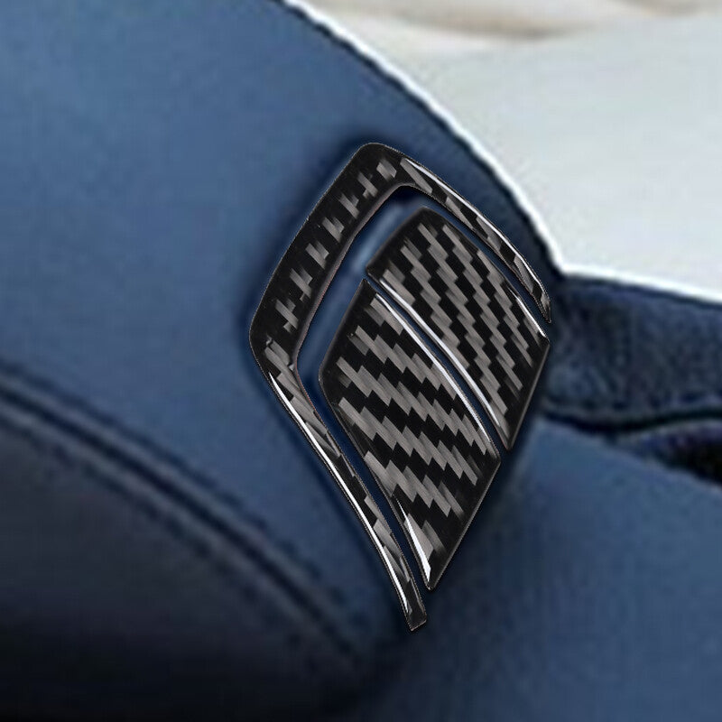 3-Piece Carbon Fiber Center Button Protective Cover for BMW 6 Series E63 E64 04-10