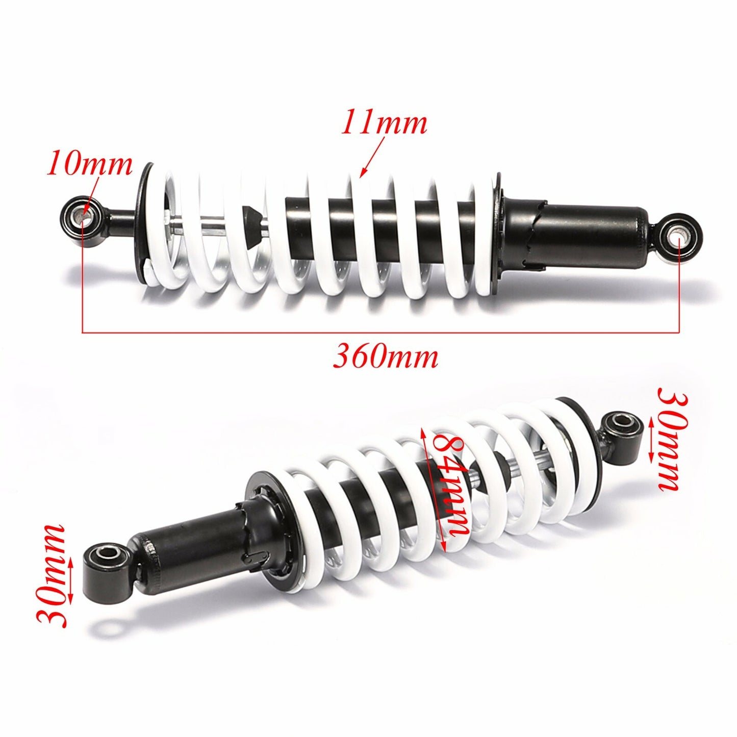 2 x 360mm 14-inch rear shock motorcycle all-terrain vehicle four-wheel off-road vehicle pit off-road bicycle 850 lbs