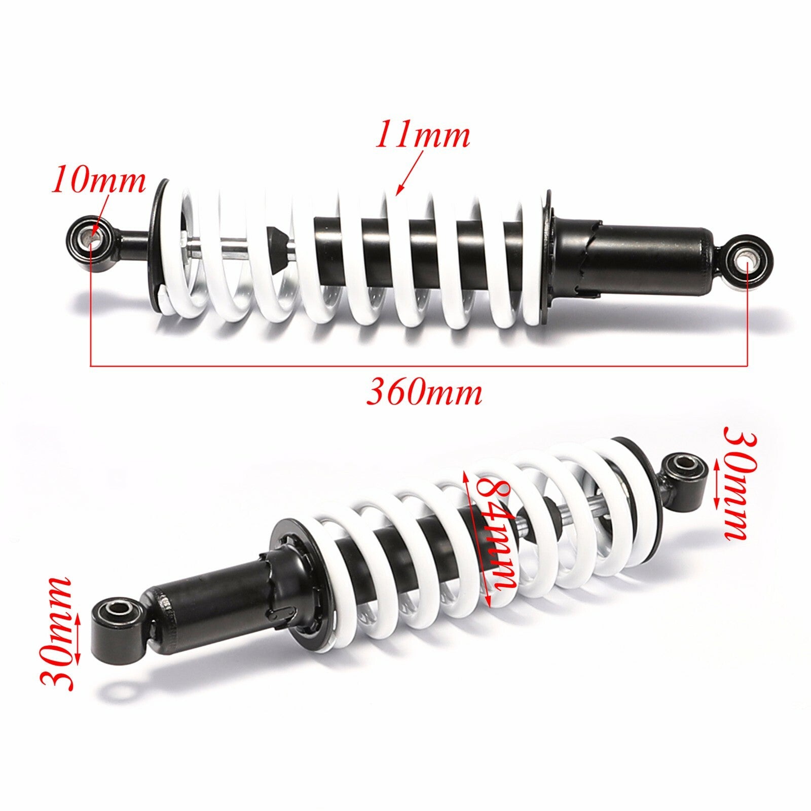 2 x 360mm 14-inch rear shock motorcycle all-terrain vehicle four-wheel off-road vehicle pit off-road bicycle 850 lbs