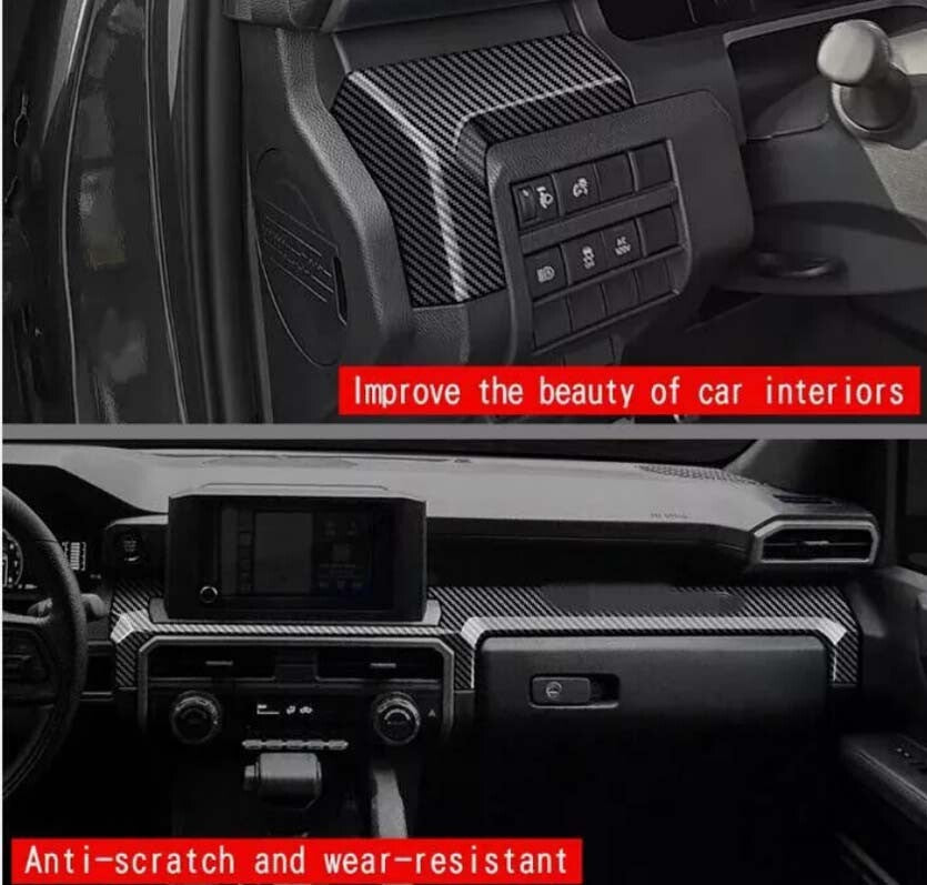 Red Gear panel decoration and cup holder decoration for Toyota Tundra 2014-21