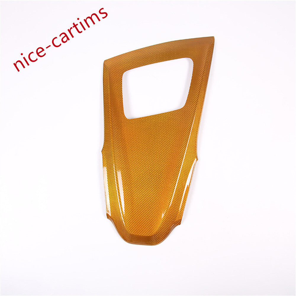 Yellow Carbon Fiber W/ HUD Dashboard Upper Panel Cover for Corvette C8 2020-2024