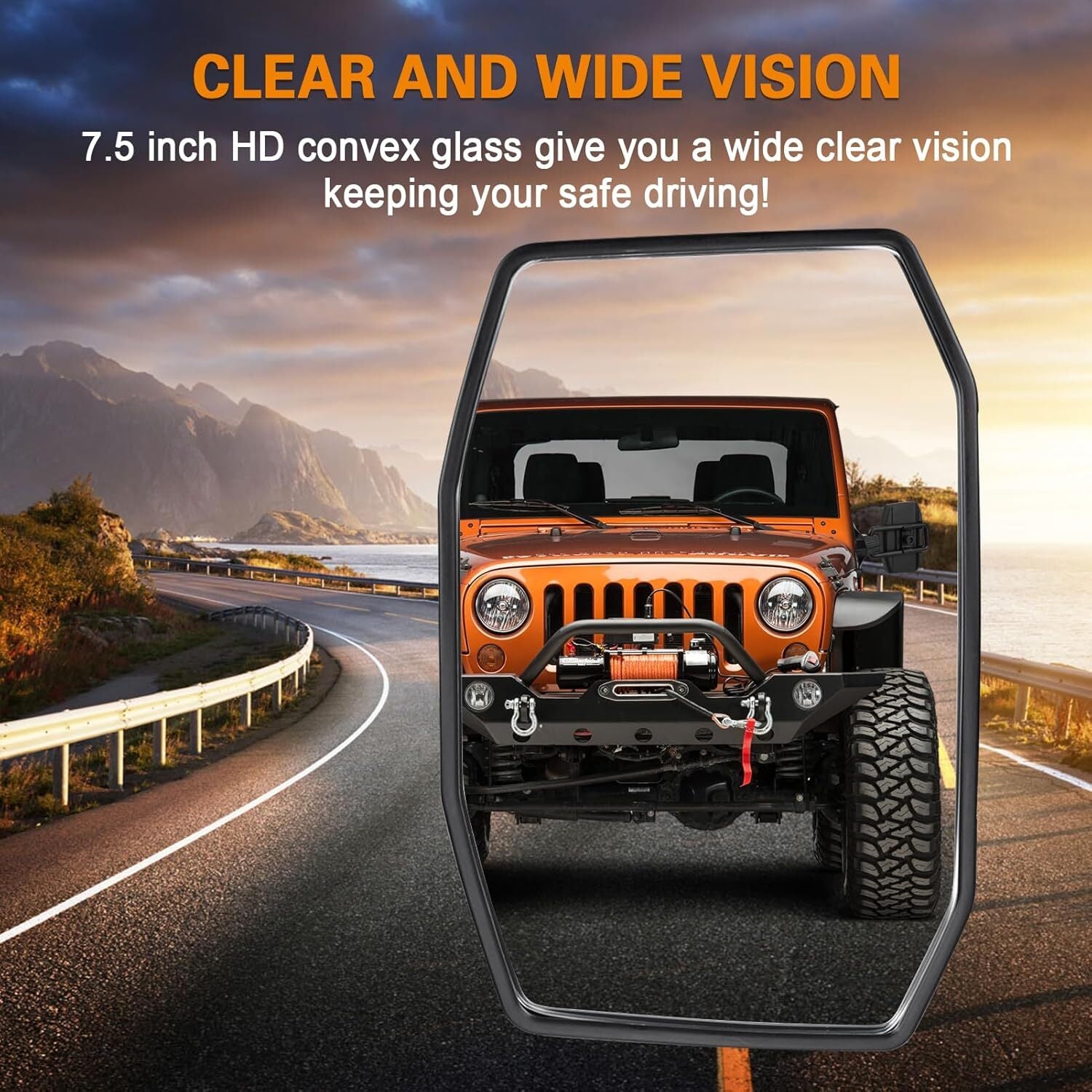 Doors off Mirrors for Jeep for Wrangler TJ JK JKU 1996-2018 Quick Release Side View