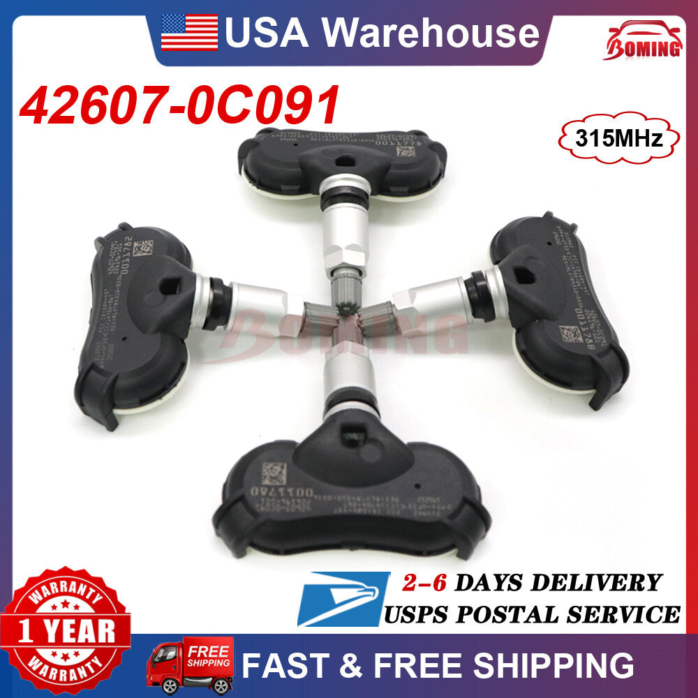 4Pcs 42607-0C091 NEW TPMS TIRE PRESSURE SENSOR For 2018-20 for Toyota Tundra Sequoia