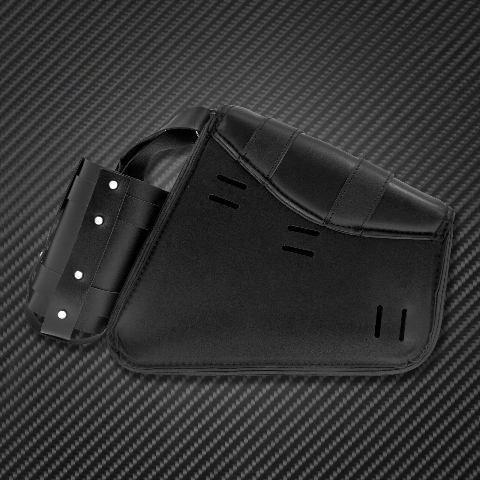 One Pair Motorcycle Saddlebag Storage Luggage Tool Saddle Bag w/ Bottle Bag