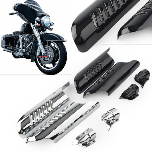 for Harley Touring FLHT 2000-13 02 Chrome Fitk Lower Leg Deflectors Shield Cover