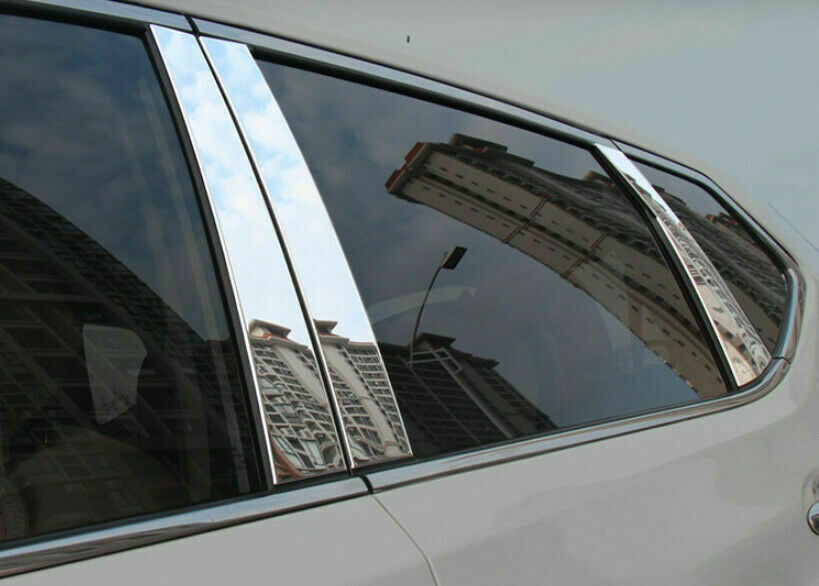 8p for Nissan Rogue 2014-2020 Chrome Door Window BC-Pillar Posts Cover Trim