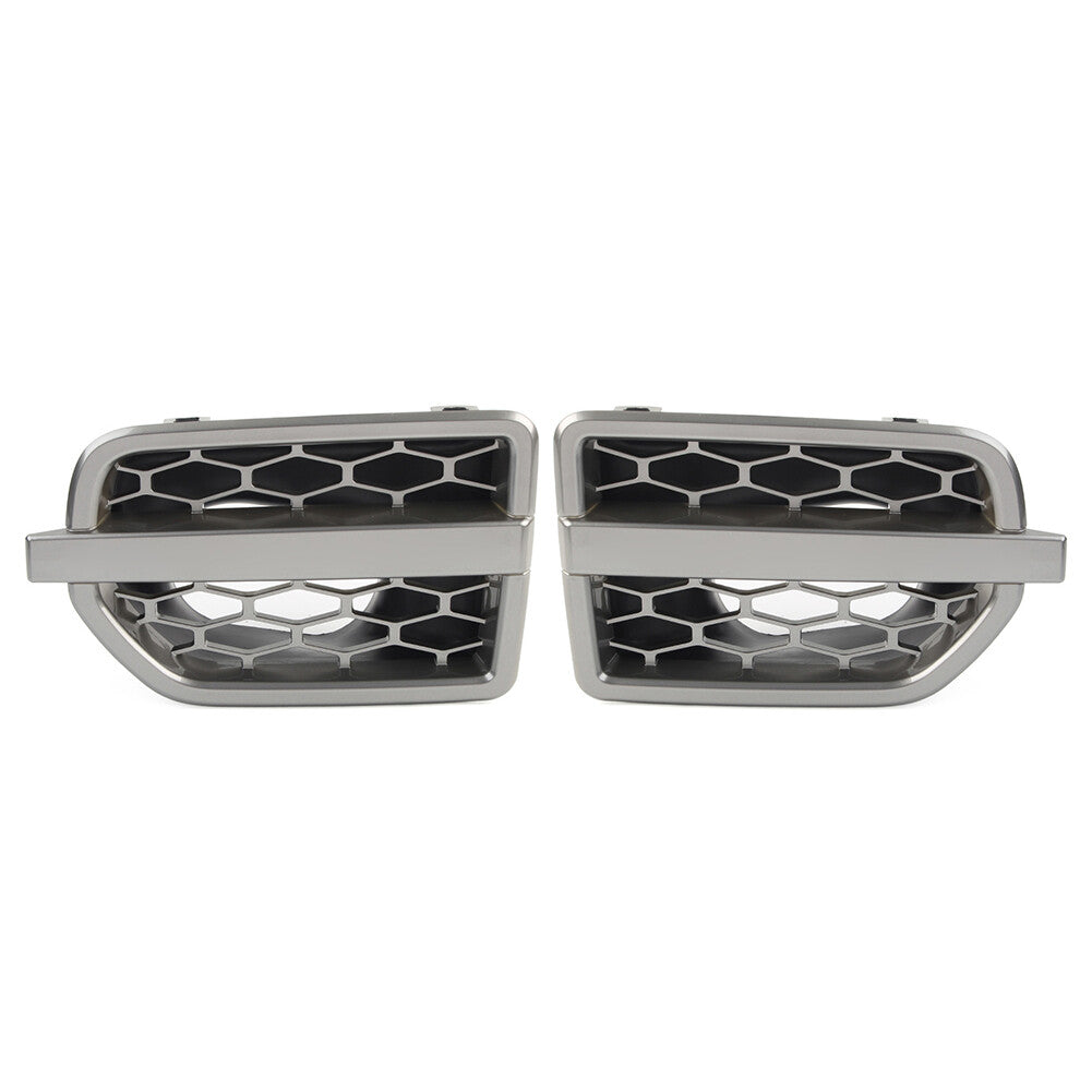 Pair Gray Front Grille Air Intake Fender Vent Grill for Land Rover LR4 2010-2016