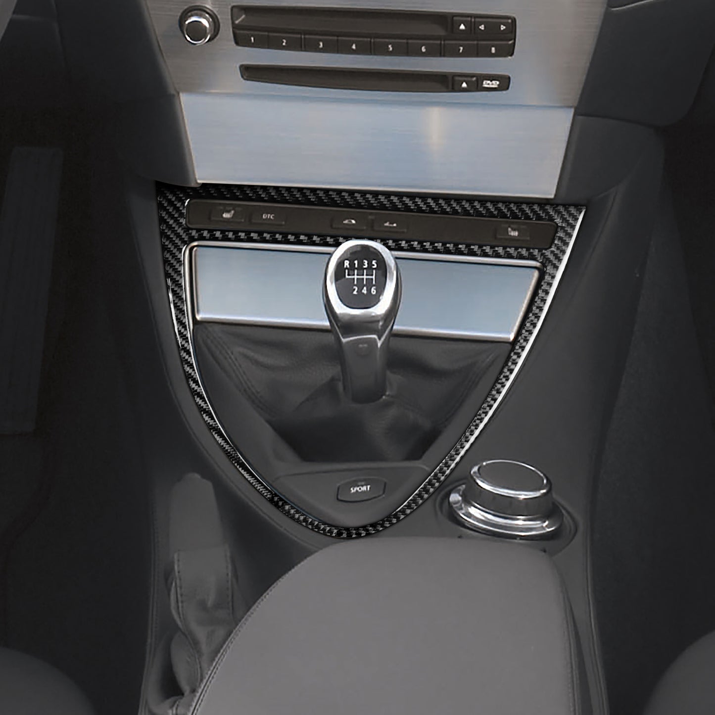 Carbon Fiber Center Console Gear Shift Trim for BMW 6 Series E63 E64 2004-2010
