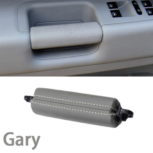 Gray Left Hand Interior Door Driver Leather Pull Handle for VW Touareg 2003-2010